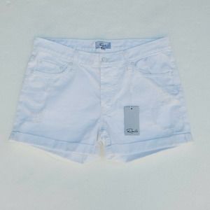 Rails Mid Rise Denim Distressed Shorts Sz 29 White